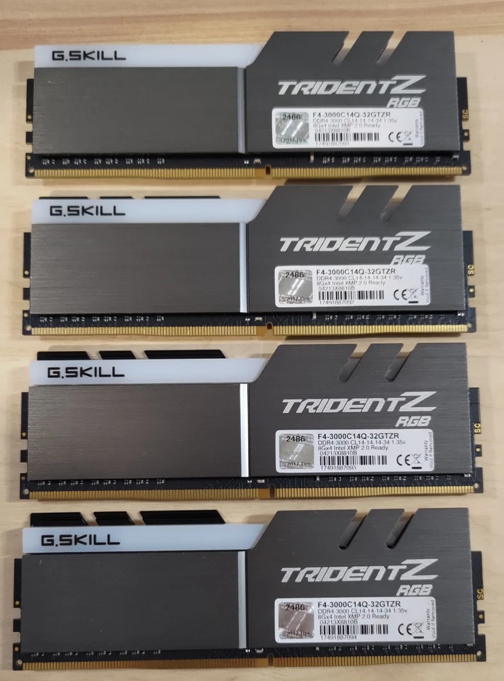 G.Skill TridentZ RGB 32GB (4x8GB) 3000Mhz 14-14-14-34 (Samsung B-Die) - WITH BOX - Image 4 of 4