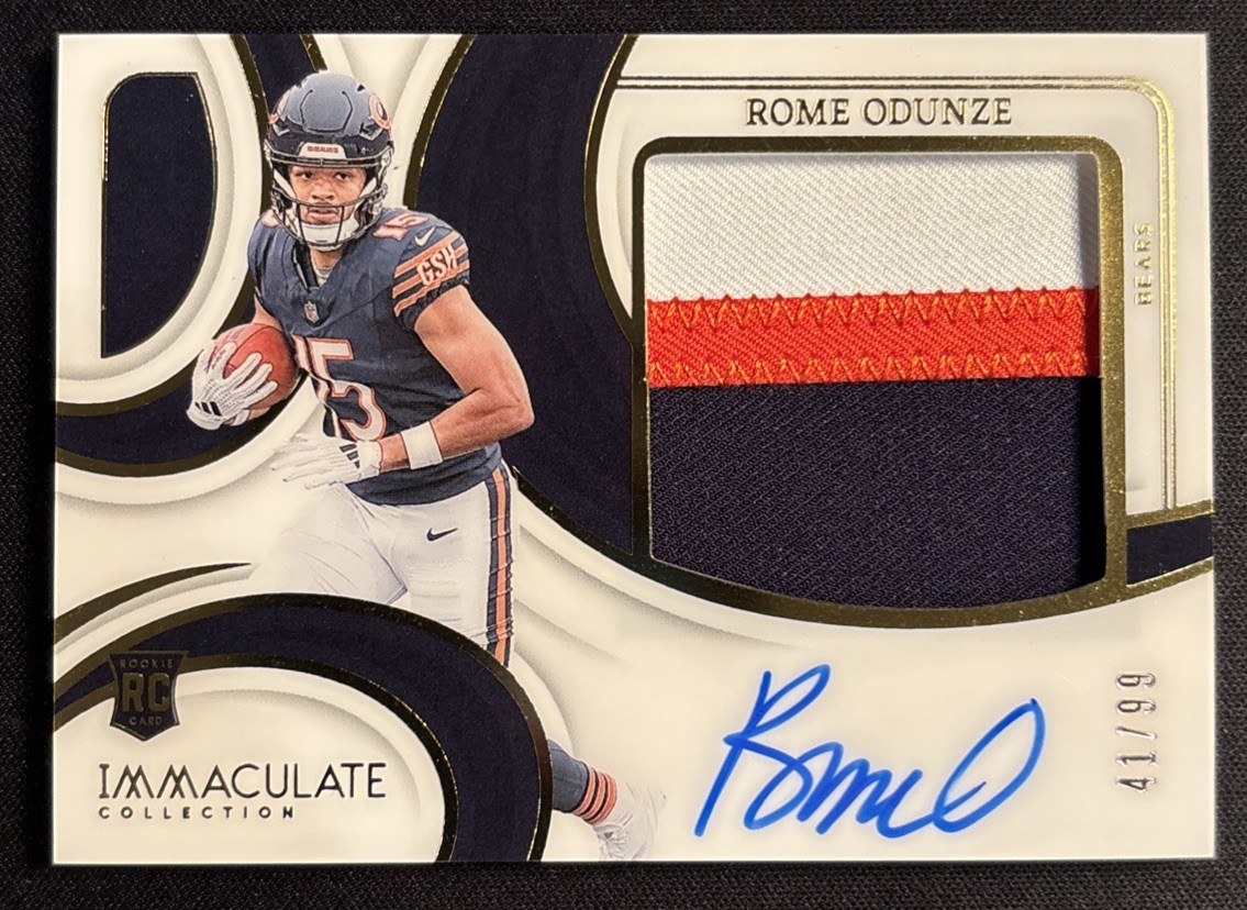 2024 Panini Immaculate Football Premium Patch Rookie Autographs Rome Odunze /99