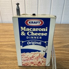 Kraft Macaroni Cheese Dinomac Handheld AM/FM Radio Uses A 9 Volt Battery Works 