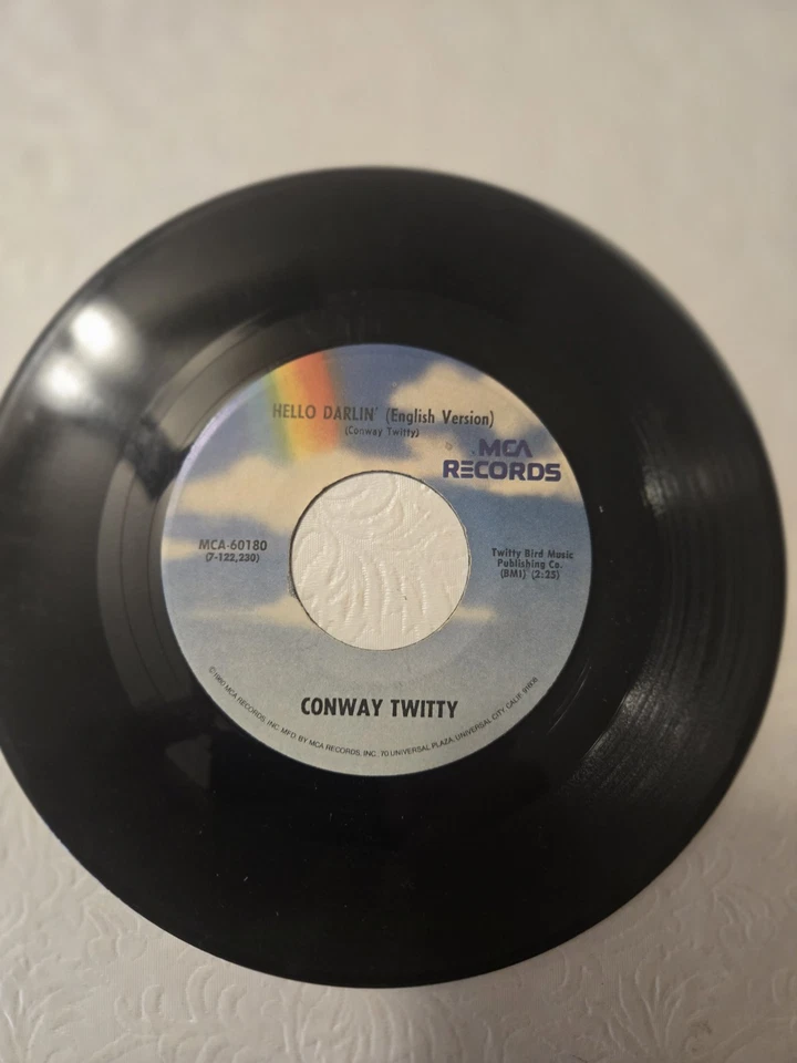 Conway Twitty Hello Datlin (Russian & English) MCA 60180 45 RPM Very Rare!!! — 第 3/4 张图片
