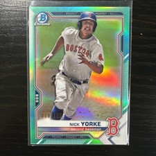 2021 Topps Bowman Chrome Green Refractor Red Sox Nick Yorke 13/125