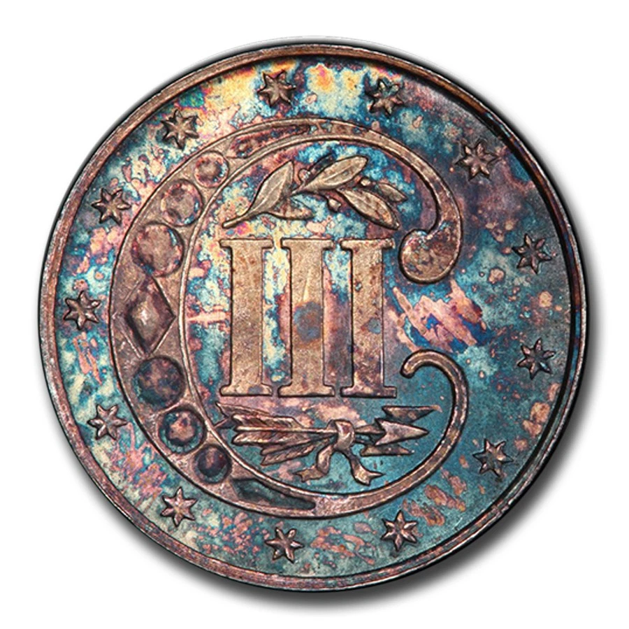 1869/8 Three Cent Silver MS-67 PCGS - Image 3 of 3