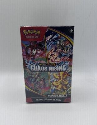 Pokemon Pokmon TCG Mega Evolution Chaos Rising Booster Bundle, 6 Booster Packs,