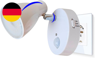 Trango LED Steckdose Nachtlicht 2635-016 *Milo* Mit Bewegungsmelder Dämmerungsse