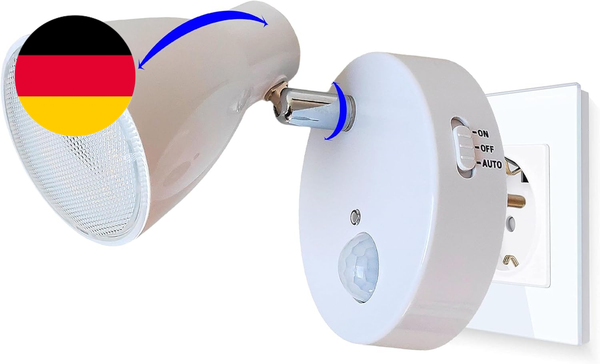 Trango Led Steckdose Nachtlicht 2635-016 *Milo* Mit Bewegungsmelder DäMmerungsse-image