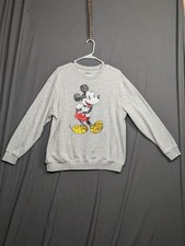Disney Mickey Mouse Sweatshirt Grey Size 1X Crewneck
