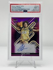 2022 TOPPS Finest OTE Autographed Jalen Lewis  AU- Fuchsia Refractor.