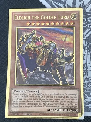 Yugiog Card TCG Eldlich the Golden Lord MGED-EN024 Gold Rare 1st Edition Played