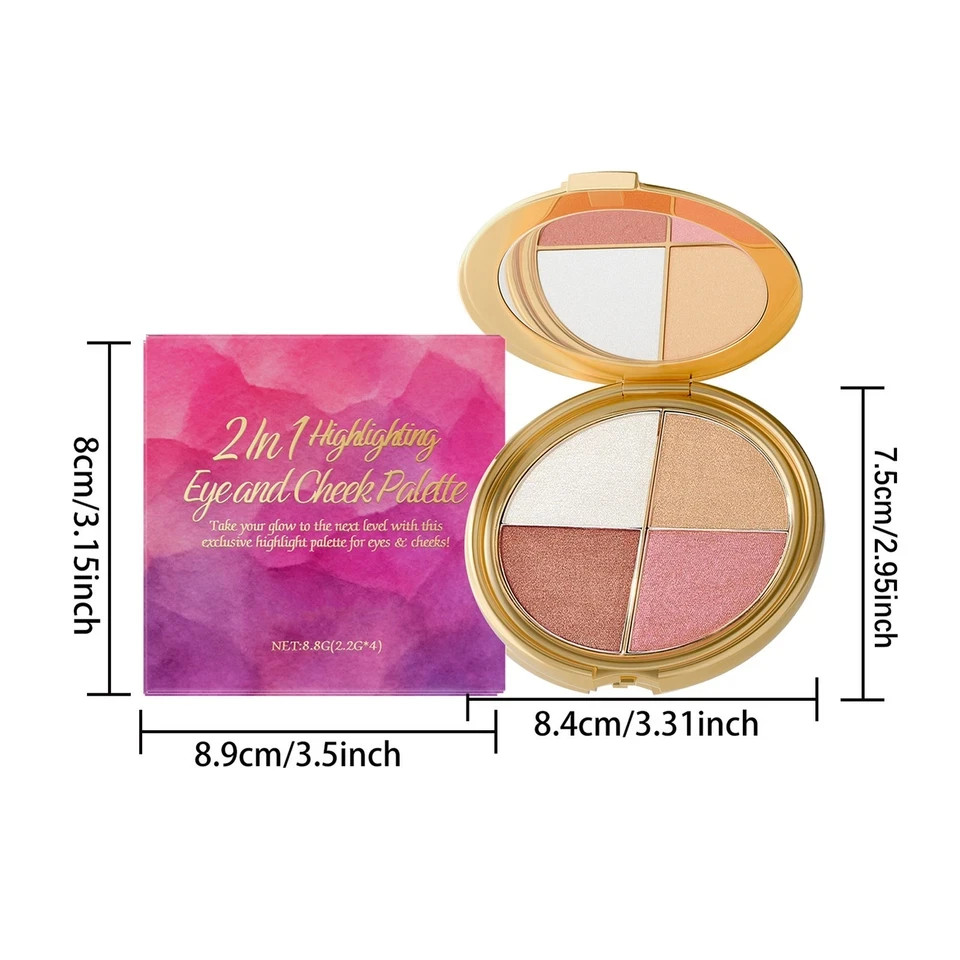 Eye & Cheek Palette - Eyeshadow and Highlighter Makeup, Makeup Palettes Contour