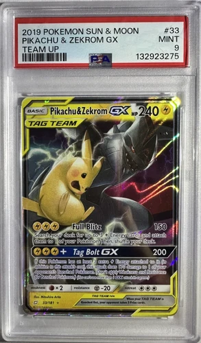 Pikachu & Zekrom GX #33/181 PSA 9 2019 SM - Team Up