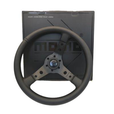 NEW BLACK 350mm/14inch MOD07 & MOMO EDITION Deep Dish Suede Sport Steering Wheel