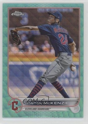 2022 Topps Chrome Aqua Wave Refractor 164/199 Triston McKenzie #142 0ot5