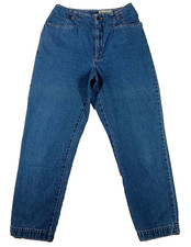 Vintage Eddie Bauer Jeans Womens Petite 10 High Rise Tapered Mom Denim Pants 90s
