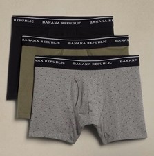 NWT BANANA REPUBLIC Men's SOFT BOXER BRIEFS 3 PACK  Size M 34-36 
