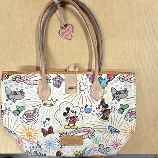 Dooney & Bourke Disney Mickey & Minnie Walt Disney World Tote Bag Medium Beige
