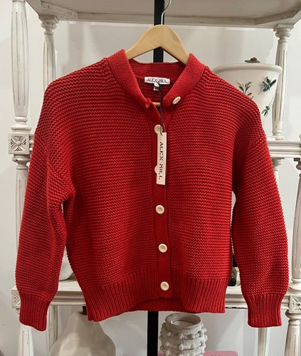 Alex Mill Nico Chunky Cardigan Orange Marmalade Size XS 90s Inspo Y2K Sweater - Picture 5 of 6