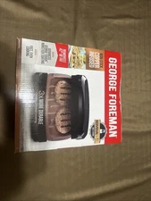 New George Foreman 2 Serving Grill & Panini W/ Copper Infused Non-Stick Coating