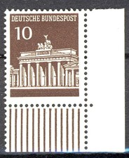 506 Brandenb. Tor 10 Pf Ecke ur ** postfrisch