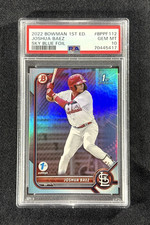 JOSHUA BAEZ 2022 Bowman 1st Edition Sky Blue Foil 1st PSA 10 GEM MT