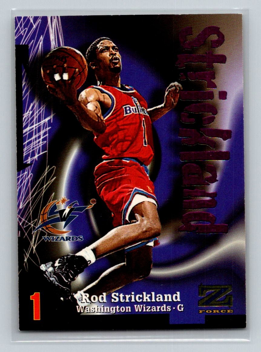 1997-98 SkyBox Z-Force #47 Rod Strickland Washington Wizards Basketball Card