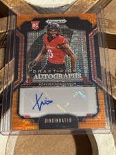2025 Prizm Draft Picks /75 Xzavier Henderson AUTO Orange Pulsar Cincinnati