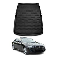 Kofferraummatte Kofferraumwanne FüR Bmw 5Er F10 2010-2017 Gummi Tpe Schwarz