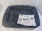 18L-Inch Gray Dog Bed or Cat Bed w/ Comfortable Bolster | Ideal for "Toy" Dog