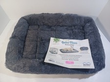18L-Inch Gray Dog Bed or Cat Bed w/ Comfortable Bolster  Ideal for "Toy" Dog