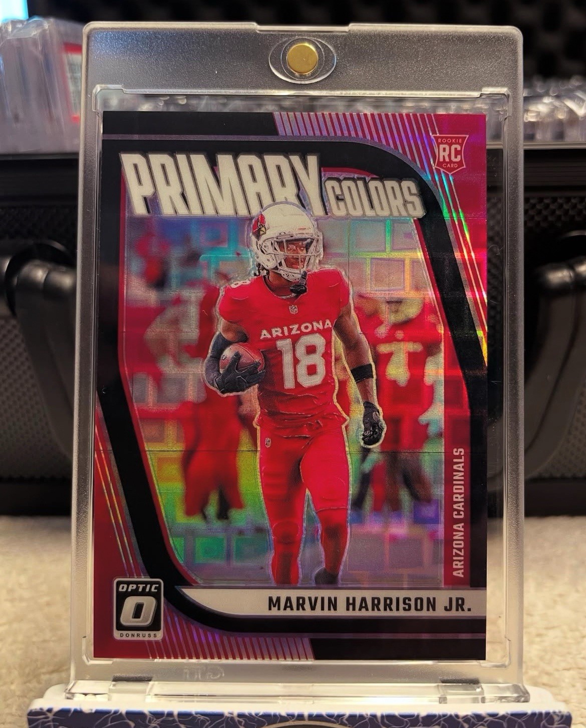 Marvin Harrison Jr 2024 Donruss Optic Rookie Primary Colors Black Pandora SP /25