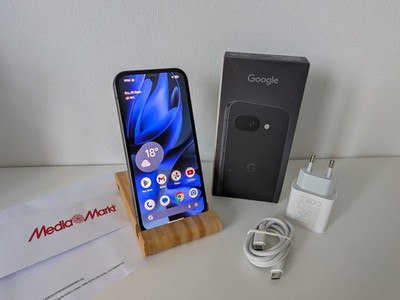 Google Pixel 9a schwarz 128 GB mit Zubehörpaket Rechnung 2 Ladezyklen