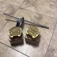 Original Brass Dental Denture Upper & Lower Flask New Lab Bronze + mounting pole