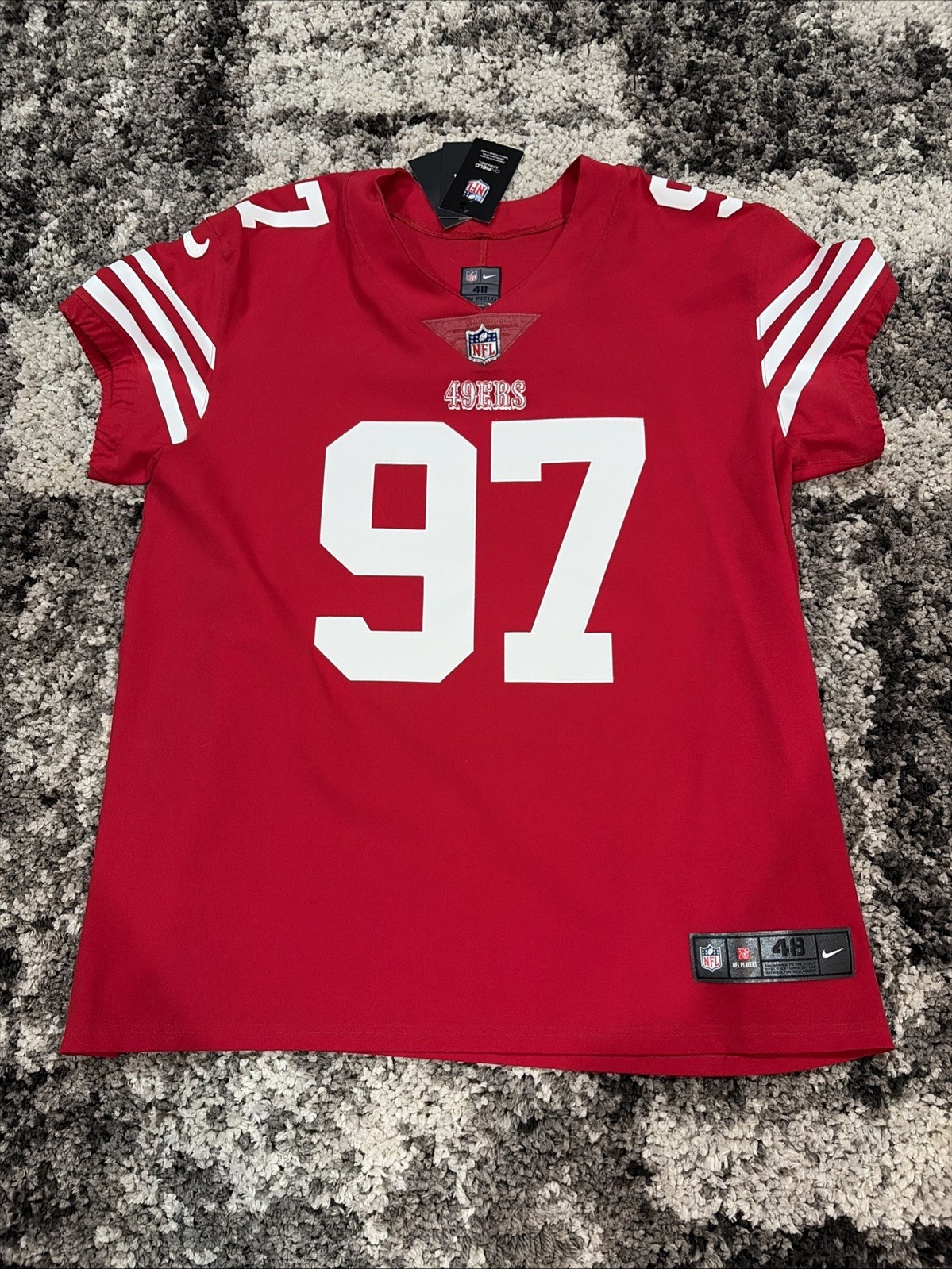 Nick Bosa Nike Vapor Elite Jersey - Scarlet Red Home Size 48 - NWT