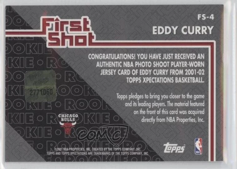 2001-02 Topps Xpectations First Shot Eddy Curry #FS-4 Rookie RC - Image 2 of 2