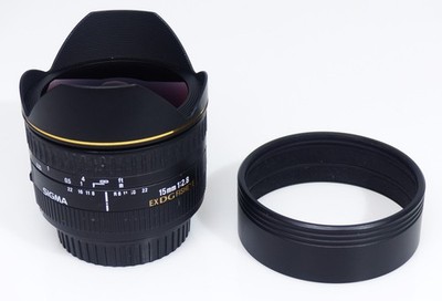 Sigma 15mm 1:2.8 EX DG Fisheye Objektiv Lens für Canon gebraucht #917 M