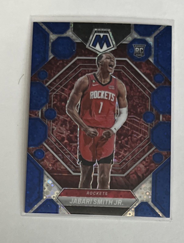 2022-23 Panini Mosaic Rookies Jabari Smith Jr. #239 Blue Fast Break Prizm /85 RC