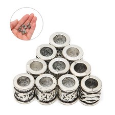10PCS Antique Norse Dreadlock Beads Retro Style Hair Accessories