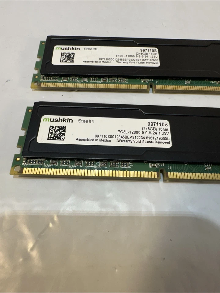 MUSHKIN STEALTH 997110S 16GB (2X8GB) DDR3-1600MHz PC3-12800 1.35V UDIMM - Image 2 of 3