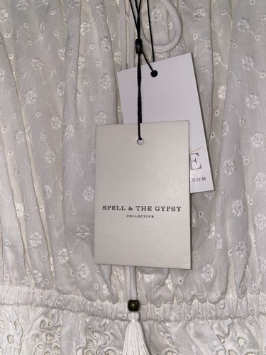 Spell & The Gypsy Daisy Chain Ruched Mini Dress white size XS new - Picture 16 of 19