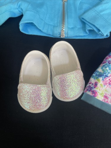 American Girl Truly Me MEET OUTFIT Blue Floral Dress Jacket Shoes NO DOLL - Picture 4 of 9