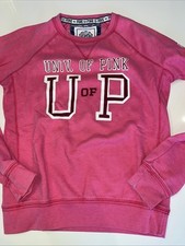 Victoria s Secret Pink... Vintage University of Pink Crew Sweatshirt ..Sz S EUC