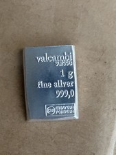 Solid silver -  Valcambi Suisse Silver bar  .999 Fine Silver 