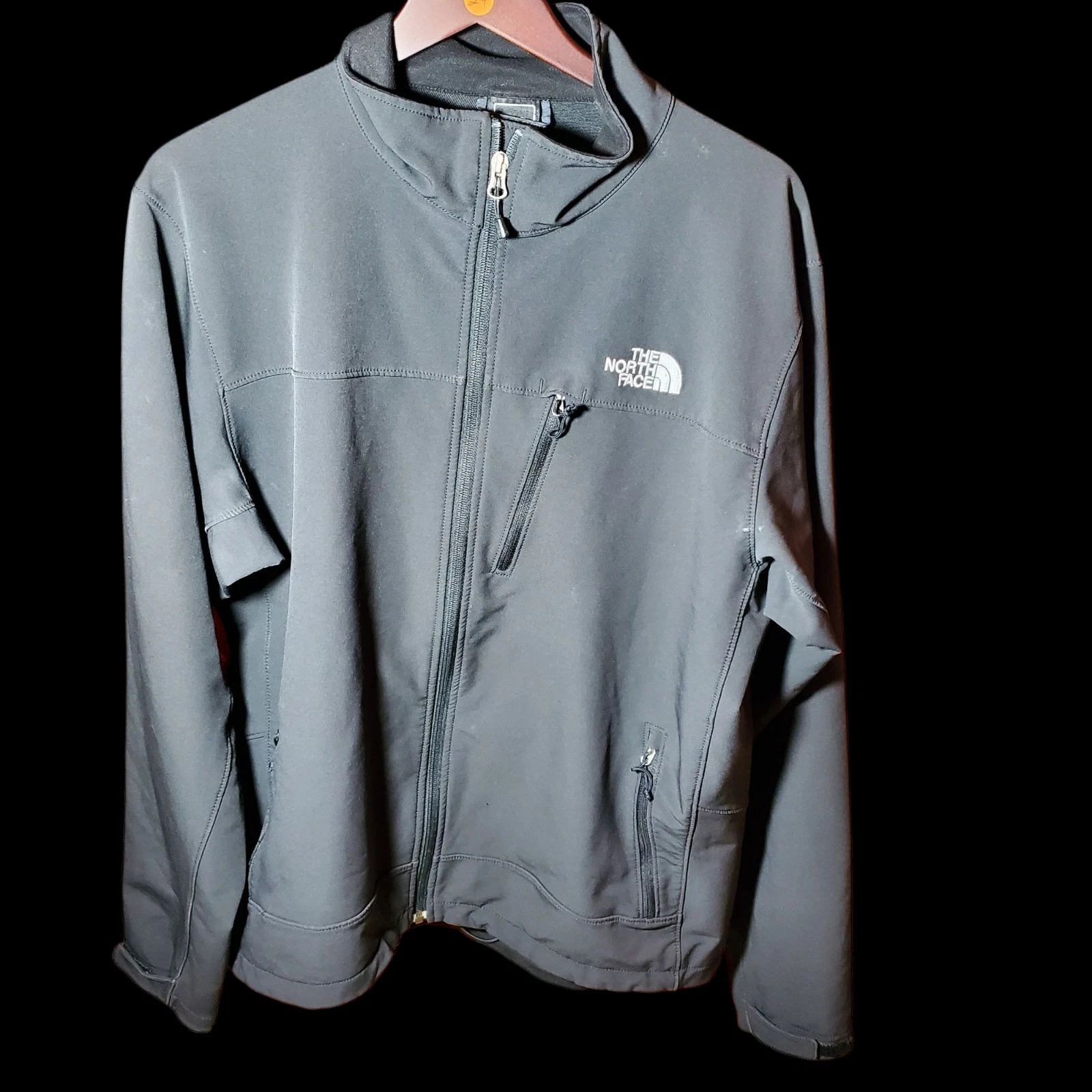 The North Face TNF Apex Men's Softshell Fleece Jacket Black