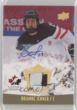 2015 Team Canada Juniors Jersey Gold Spectrum Brianne Jenner Patch Auto 05u8