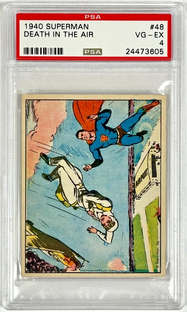 Death in the Air 1940 Superman Gum Cards #48 PSA 4 Clark Kent Rescue