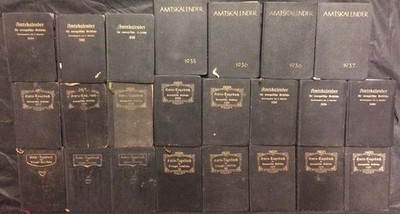 50 Bände: Amt-Kalender und Amts-Tagebücher der Pastoren der ev.-luth. Kirchengem