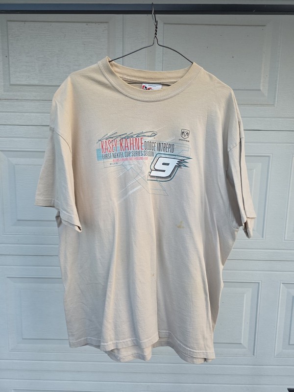 Vintage Kasey Kahne #9 Dodge Intrepid Nascar Racing Graphic T-Shirt Mens Large