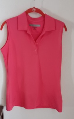 Greg Norman Collection Ladies Golf Shirt, Size Medium, Pink