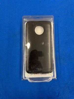 For Motorola Moto E4 Plus Brushed Impact Resistant Case Cover + Screen Protector