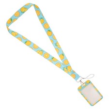 Id Holder Lanyard Card Protective Cover Badge Display Sleeves Cute Fruit