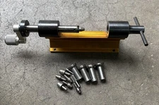 Used Forster Original Case Trimmer CT1010 W/ 4 Collets, .284 Reamer 8 Pilots